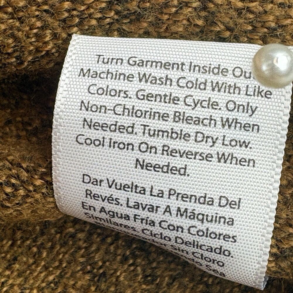 NWT Time and Tru Cowl Neck Sweater Womens L Brown Marled Oversized Cozy Soft - Picture 10 of 12